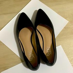 Black Soft Leather Franco Sarto Flats size 7